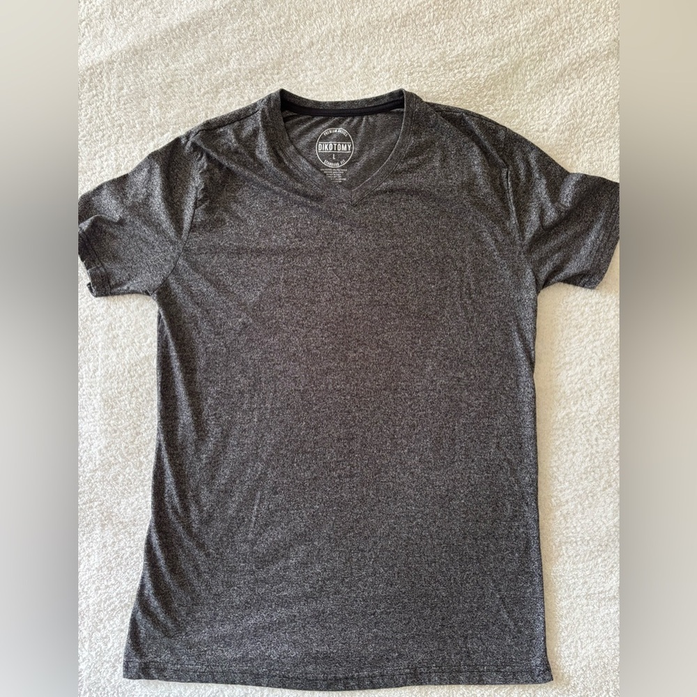 Dikotomy Grey V Neck Men’s Shirt